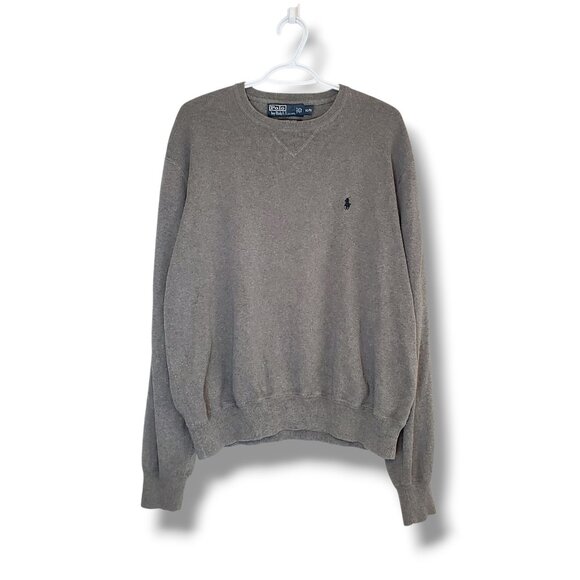 Vintage 90s Polo Ralph Lauren Knit Sweater Gray Size XL - Picture 1 of 5